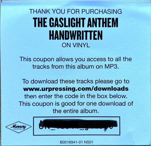 The Gaslight Anthem -Handwritten