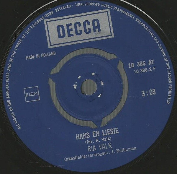 Ria Valk -Vrijgezellen-Flat / Hans En Liesje
