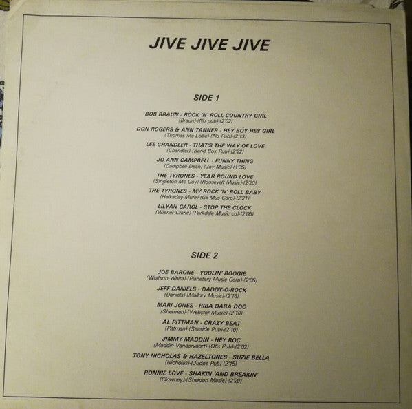 Various - Jive ! Jive ! Jive ! Vol. 1