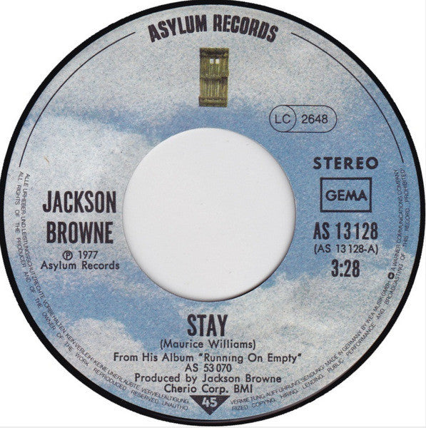 Jackson Browne -Stay B/w Rosie