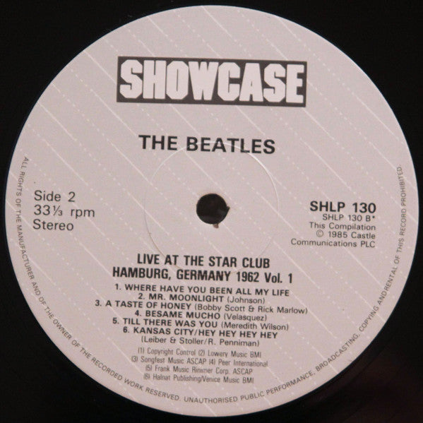 The Beatles -Live! At The Star Club, Hamburg, Germany 1962 (Volume 1)