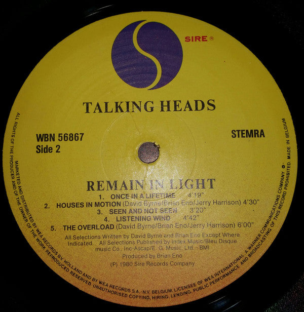Talking Heads -Remain In Light