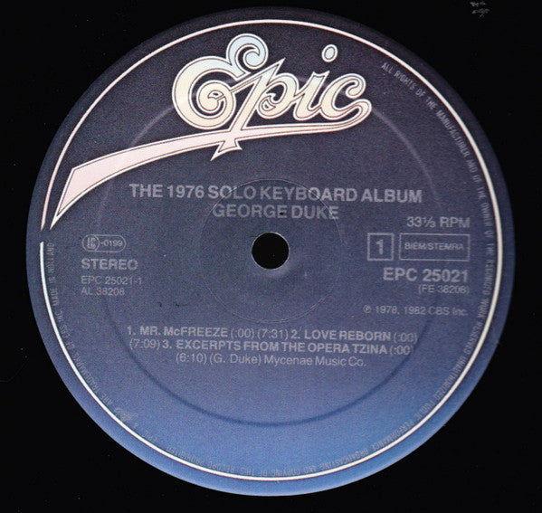 George Duke -The 1976 Solo Keyboard Album