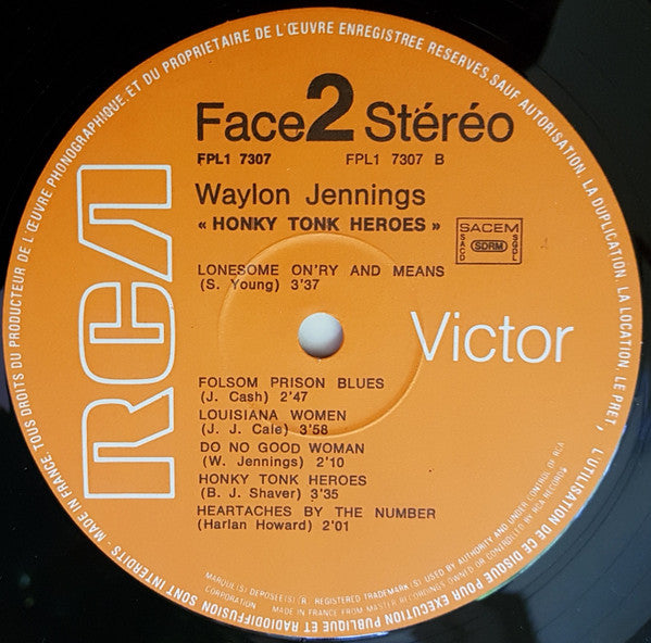 Waylon Jennings -Honky Tonk Heroes