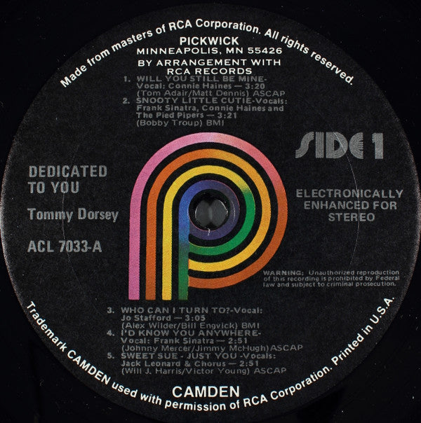 Tommy Dorsey - Dedicated To You