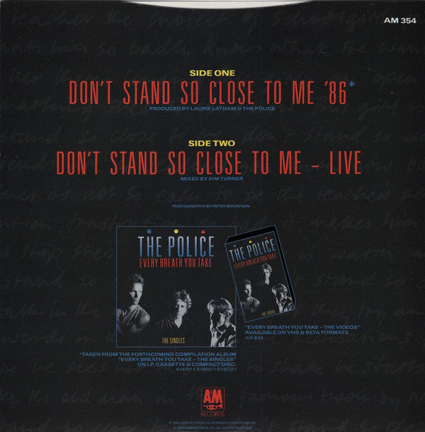 The Police -Don't Stand So Close To Me '86