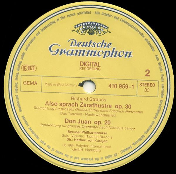 Richard Strauss • Herbert Von Karajan • Berliner Philharmoniker -Also Sprach Zarathustra - Don Juan