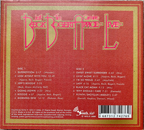 Beck, Bogert &amp; Appice - Beck, Bogert &amp; Appice Live