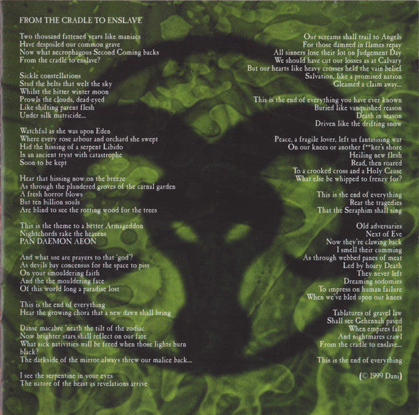 Cradle Of Filth -From The Cradle To Enslave E.P.