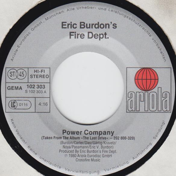 Eric Burdon's Fire Dept. -Power Company