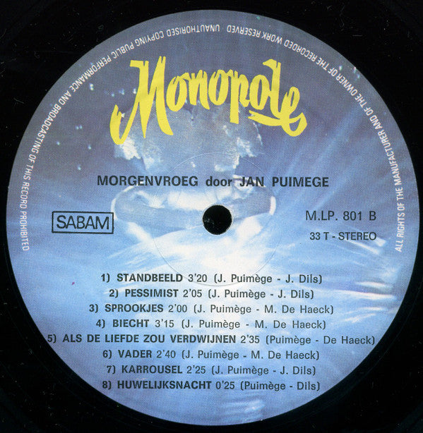 Jan Puimège -Morgenvroeg