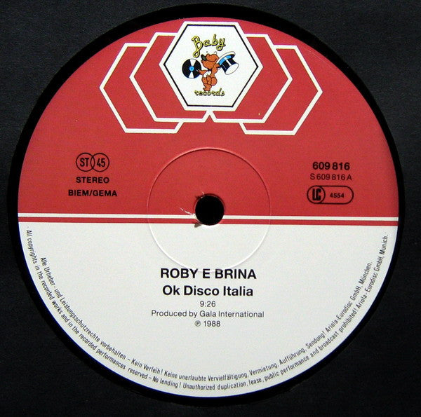 Roby & Brina* -Ok Disco Italia