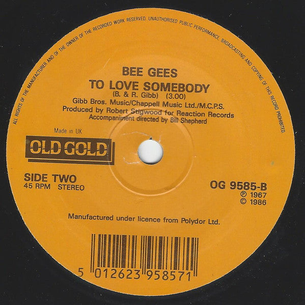 Bee Gees -I've Gotta Get A Message To You / To Love Somebody