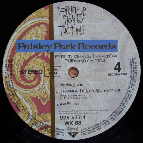 Prince - Sign "O" The Times