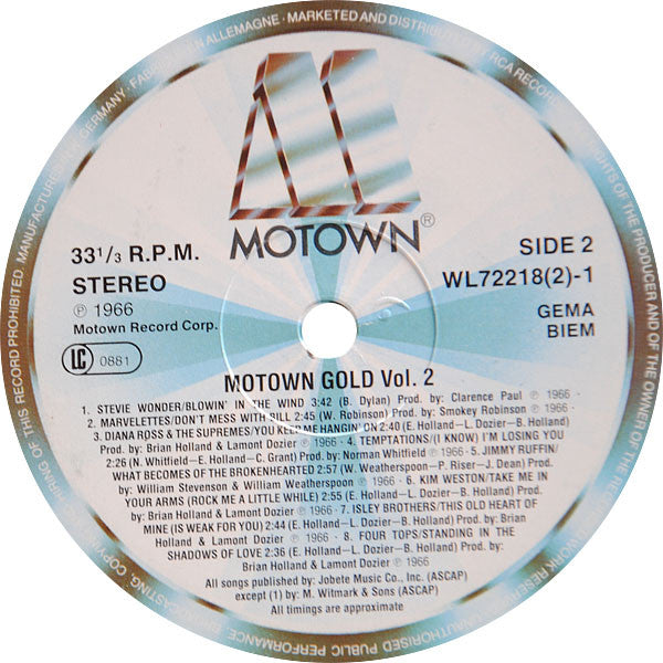 Various - Motown Gold Volume 2 1966-1967