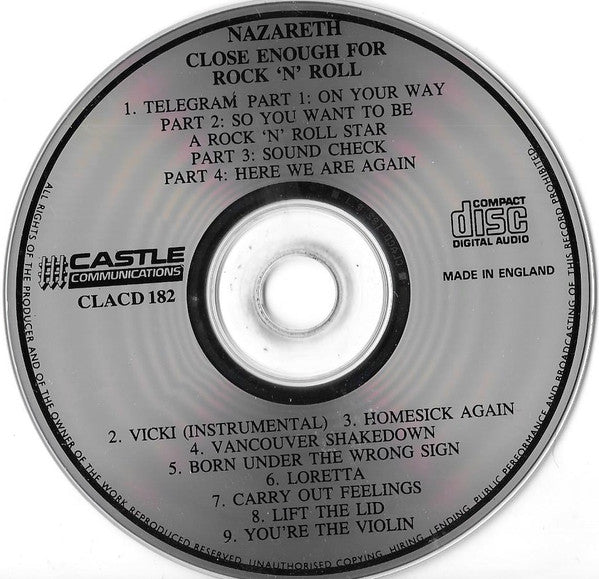 Nazareth (2) -Close Enough For Rock 'N' Roll