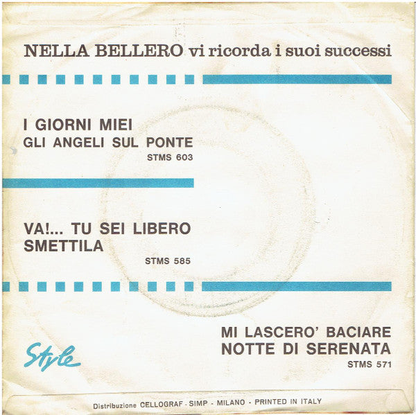 Nella Bellero -Stasera Partirò