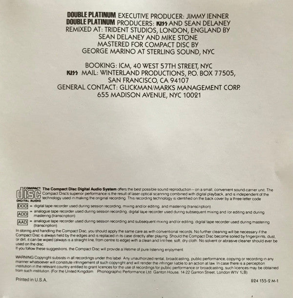 Kiss - Double Platinum