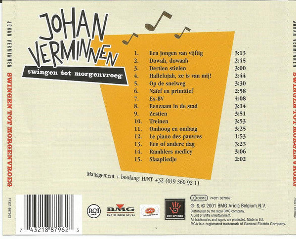 Johan Verminnen -Swingen Tot Morgenvroeg