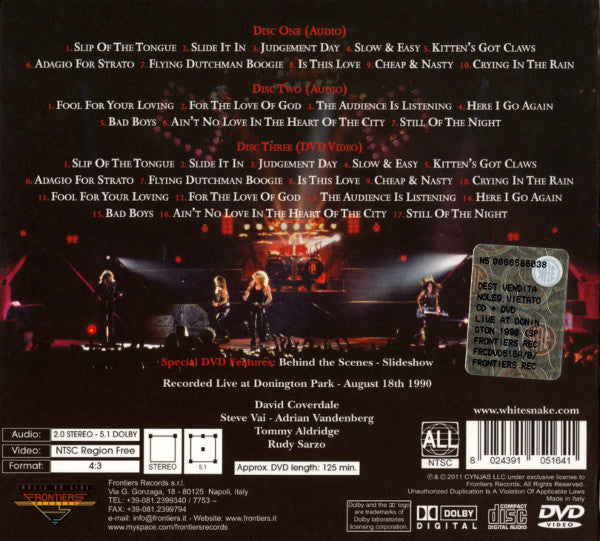 Whitesnake -Live At Donington 1990 (Special Edition Box Set 2CD/DVD)