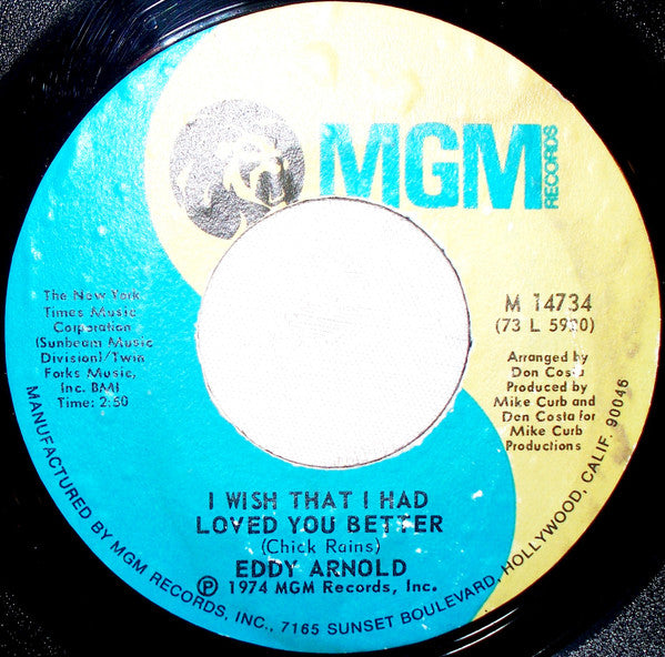Eddy Arnold -Let It Be Love / I Wish That I Had Loved You Better