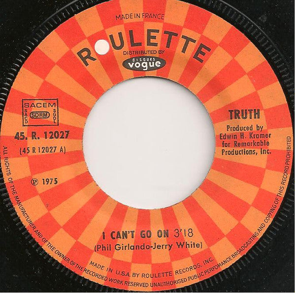 Truth (4) - I Can't Go On