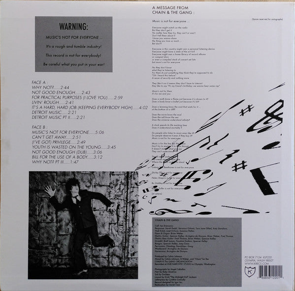 Chain & The Gang* -Music's Not For Everyone