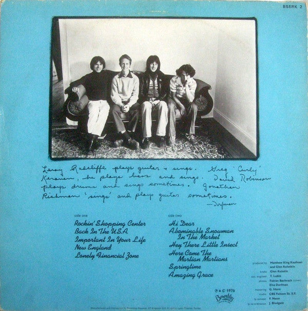 Jonathan Richman & The Modern Lovers -Jonathan Richman & The Modern Lovers