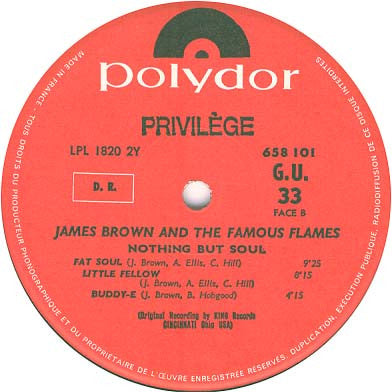 James Brown And The Famous Flames* -Nothing But Soul