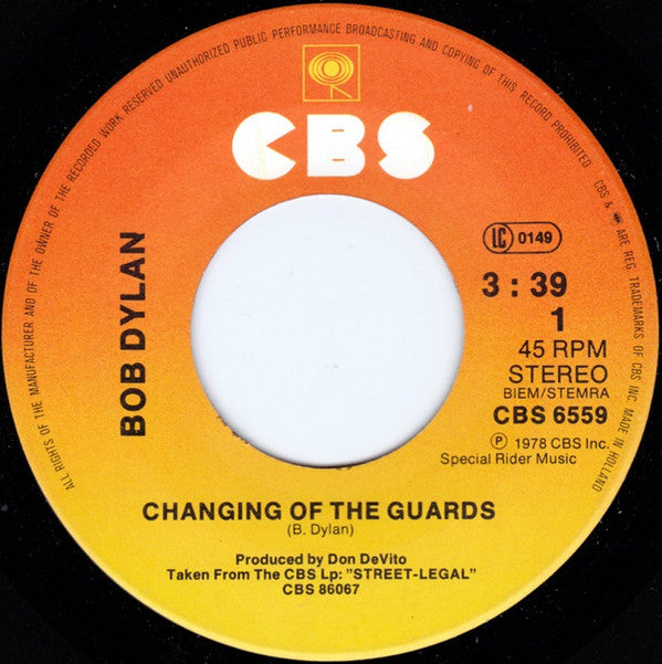 Bob Dylan -Changing Of The Guards