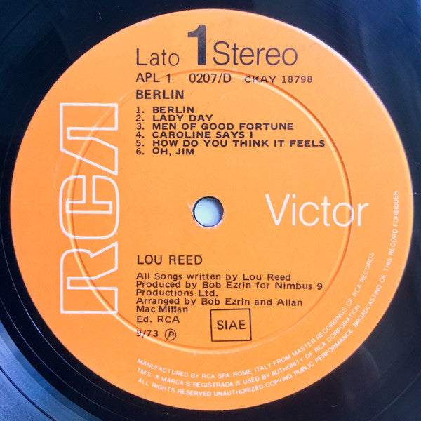 Lou Reed -Berlin