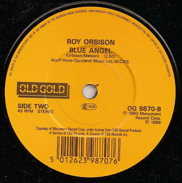 Roy Orbison -Only The Lonely / Blue Angel