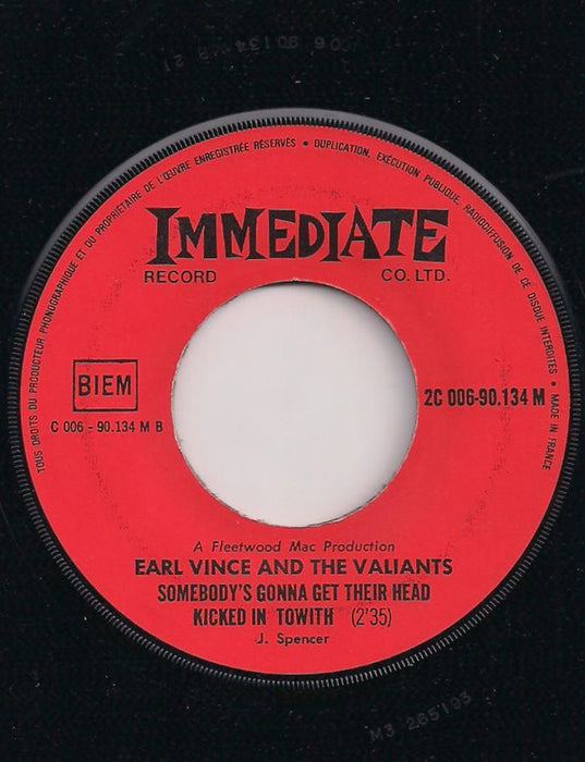 Fleetwood Mac / Earl Vince And The Valiants* -Man Of The World / Somebody's Gonna Get Their Head Kicked In Tonite