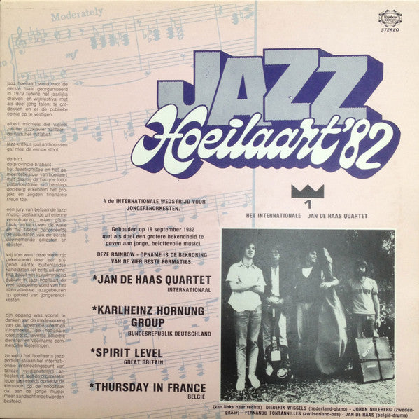 Jan De Haas Quartet / Karlheinz Hornung Group / Spirit Level (7) / Thursday In France -Jazz Hoeilaart 1982 (4de Internationaal Festival Voor Jongerenorkesten)