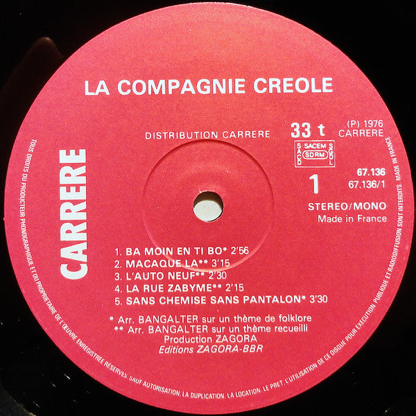 La Compagnie Créole -Ba Moin En Ti Bo - Adieu Foulard - Maladie D'Amour - Sans Chemise Sans Pantalon