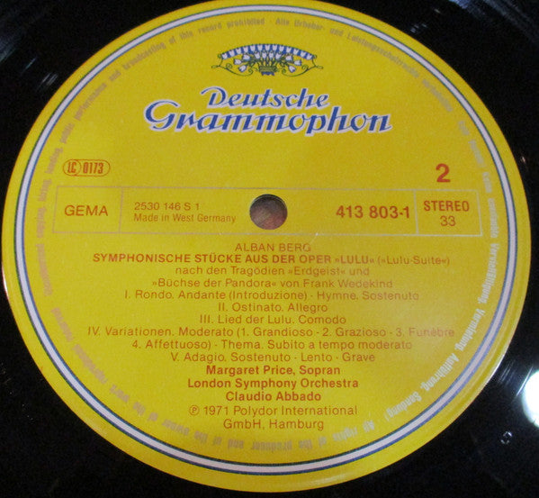 Alban Berg - Die Verlegten Werke - Published Works - Œevres Publiees