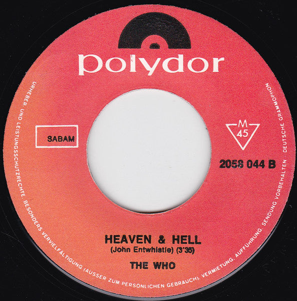 The Who -Summertime Blues / Heaven & Hell