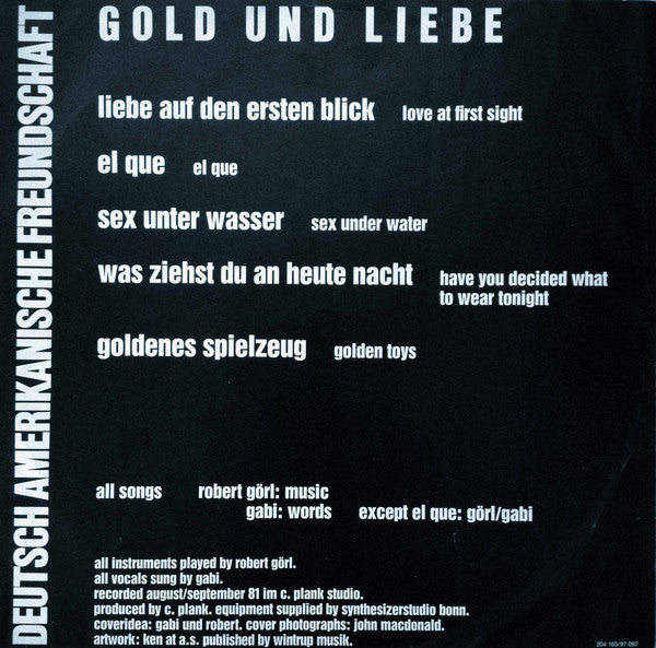 Deutsch Amerikanische Freundschaft -Gold Und Liebe