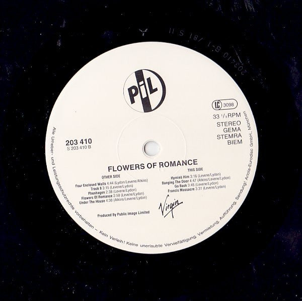Public Image Ltd.* -The Flowers Of Romance