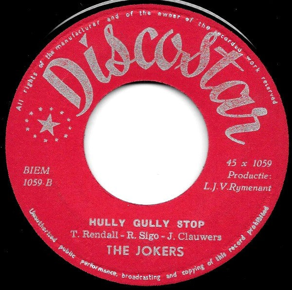 The Jokers (6) -Song Of Delilah / Hully Gully-Stop!