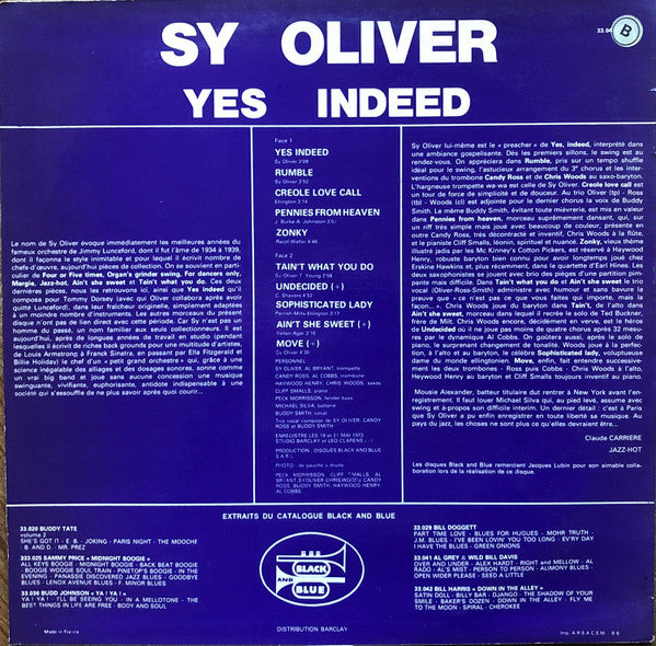 Sy Oliver -Yes Indeed