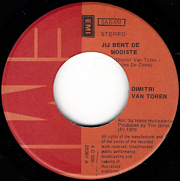 Dimitri Van Toren -Jij Bent De Mooiste