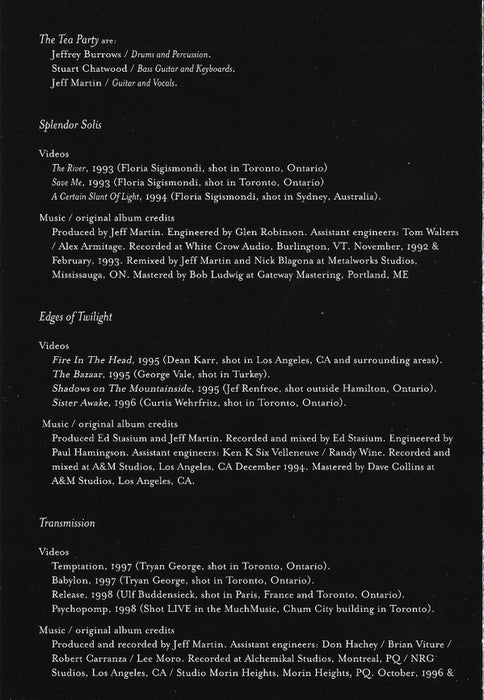 The Tea Party -Collection: Illuminations
