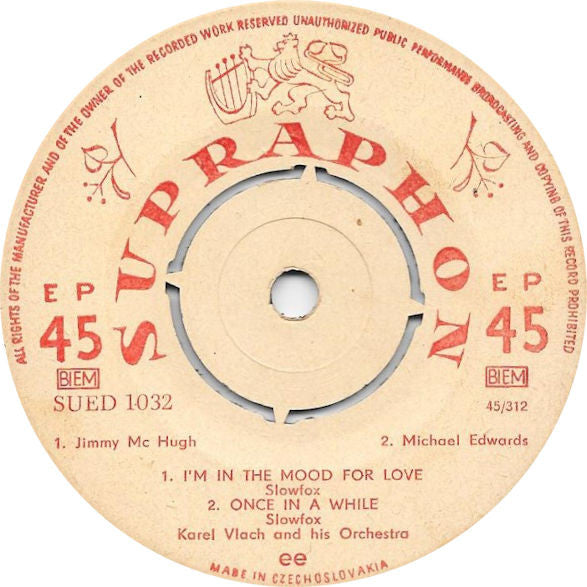 Karel Vlach And His Orchestra* -Blue Moon / Going Home / I'm In The Mood For Love / Once In A While