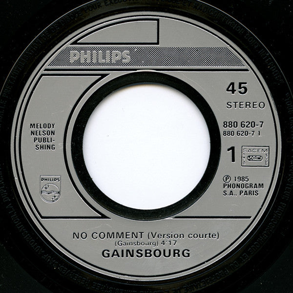 Gainsbourg* - No Comment