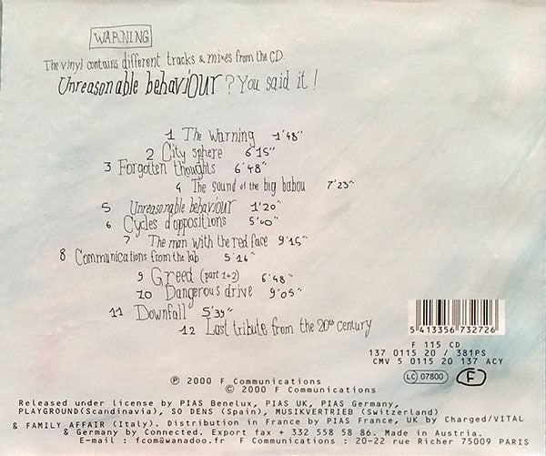 Laurent Garnier - Unreasonable Behaviour