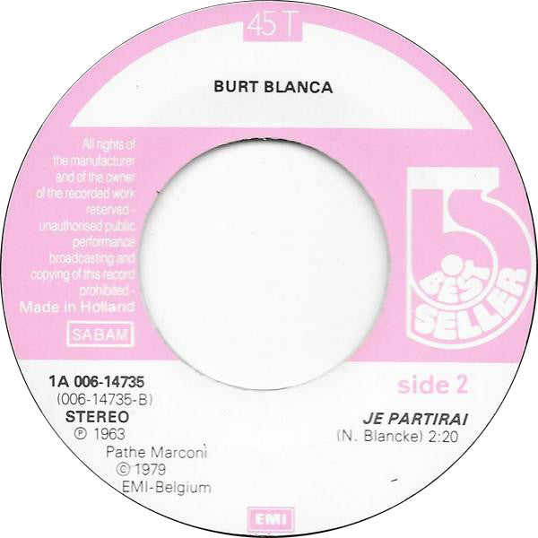 Burt Blanca -Tout En Fumée