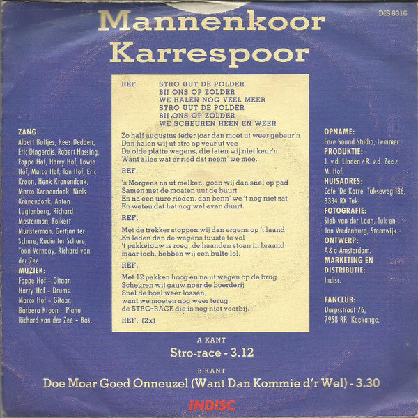 Mannenkoor Karrespoor -Stro-race