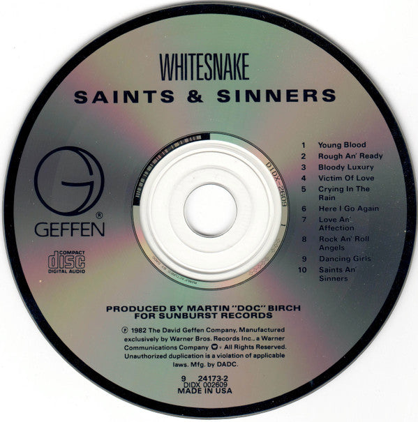 Whitesnake -Saints & Sinners