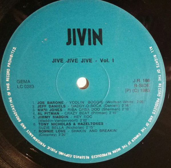 Various - Jive ! Jive ! Jive ! Vol. 1